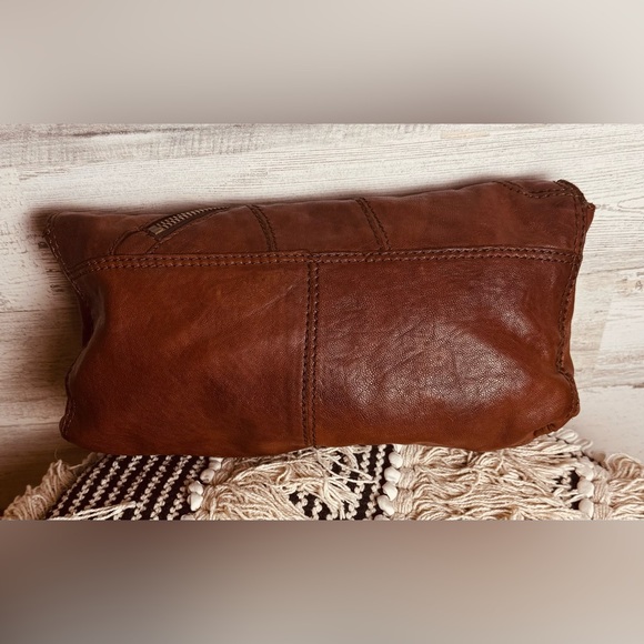 Lucky Brand Italian Leather Lamb Leather Foldover Clutch Bag - So Soft!! - Picture 15 of 16